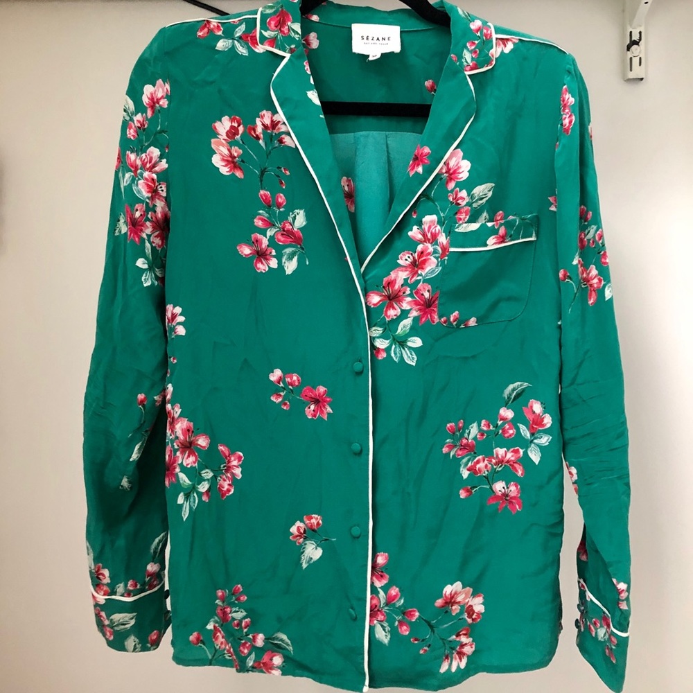 NWOT ✨ Sézane Floral Blouse